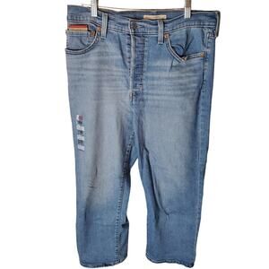 Levi's Rib Cage Straight Ankle 30x27 Medium Wash Jeans, NWT